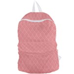 A Red And White Background With A Pattern Foldable Lightweight Backpack