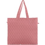 A Red And White Background With A Pattern Canvas Travel Bag