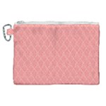 A Red And White Background With A Pattern Canvas Cosmetic Bag (XL)