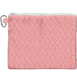 A Red And White Background With A Pattern Canvas Cosmetic Bag (XXXL)