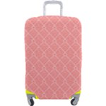 A Red And White Background With A Pattern Luggage Cover (Large)