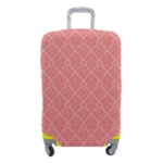 A Red And White Background With A Pattern Luggage Cover (Small)