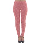 A Red And White Background With A Pattern Lightweight Velour Leggings