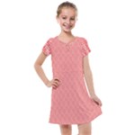 A Red And White Background With A Pattern Kids  Cross Web Dress