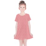 A Red And White Background With A Pattern Kids  Simple Cotton Dress