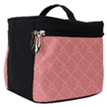 A Red And White Background With A Pattern Make Up Travel Bag (Small)