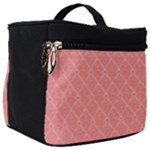 A Red And White Background With A Pattern Make Up Travel Bag (Big)