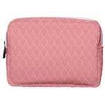 A Red And White Background With A Pattern Make Up Pouch (Medium)