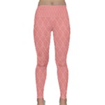 A Red And White Background With A Pattern Lightweight Velour Classic Yoga Leggings