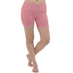 A Red And White Background With A Pattern Lightweight Velour Yoga Shorts