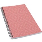 A Red And White Background With A Pattern 5.5  x 8.5  Notebook