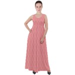 A Red And White Background With A Pattern Empire Waist Velour Maxi Dress