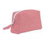 A Red And White Background With A Pattern Wristlet Pouch Bag (Medium)