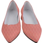 A Red And White Background With A Pattern Women s Block Heels 