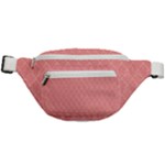 A Red And White Background With A Pattern Fanny Pack