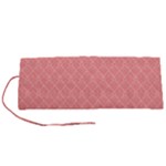 A Red And White Background With A Pattern Roll Up Canvas Pencil Holder (S)