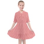 A Red And White Background With A Pattern Kids  All Frills Chiffon Dress