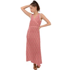 V-Neck Chiffon Maxi Dress 