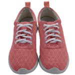 A Red And White Background With A Pattern Mens Athletic Shoes