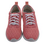 A Red And White Background With A Pattern Women Athletic Shoes