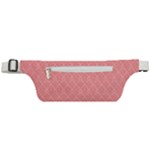 A Red And White Background With A Pattern Active Waist Bag