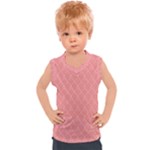 A Red And White Background With A Pattern Kids  Sport Tank Top