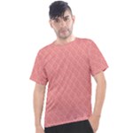 A Red And White Background With A Pattern Men s Sport Top