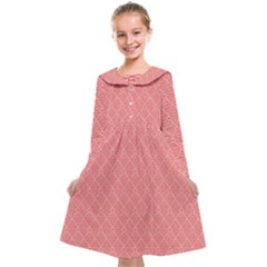 A Red And White Background With A Pattern Kids  Midi Sailor Dress from ArtsNow.com