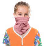 A Red And White Background With A Pattern Face Covering Bandana (Kids)