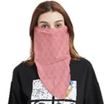 A Red And White Background With A Pattern Face Covering Bandana (Triangle)