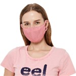 A Red And White Background With A Pattern Crease Cloth Face Mask (Adult)