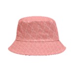 A Red And White Background With A Pattern Inside Out Bucket Hat