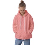 A Red And White Background With A Pattern Kids  Oversized Hoodie