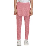 A Red And White Background With A Pattern Kids  Skirted Pants