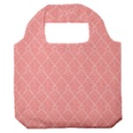 A Red And White Background With A Pattern Premium Foldable Grocery Recycle Bag