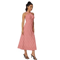 Sleeveless Cross Front Cocktail Midi Chiffon Dress 