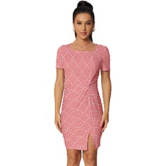 Fitted Knot Split End Bodycon Dress 