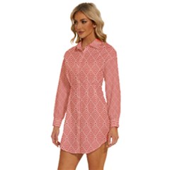 Womens Long Sleeve Shirt Dress 