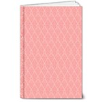 A Red And White Background With A Pattern 8  x 10  Hardcover Notebook