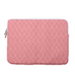 A Red And White Background With A Pattern 13  Vertical Laptop Sleeve Case With Pocket