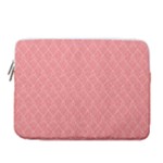 A Red And White Background With A Pattern 14  Vertical Laptop Sleeve Case With Pocket