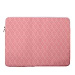 A Red And White Background With A Pattern 15  Vertical Laptop Sleeve Case With Pocket