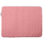 A Red And White Background With A Pattern 17  Vertical Laptop Sleeve Case With Pocket