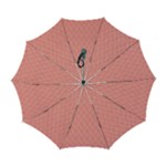 A Red And White Background With A Pattern Automatic Folding Umbrella with Case (Large)