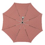 A Red And White Background With A Pattern Automatic Folding Umbrella with Case (Medium)