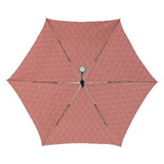 A Red And White Background With A Pattern Automatic Folding Umbrella with Case (Small) from ArtsNow.com