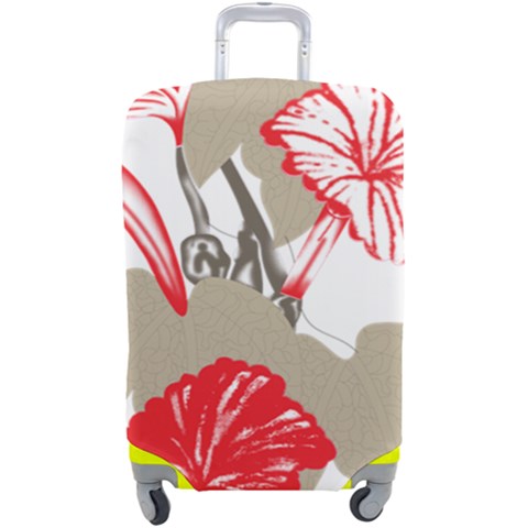 A Design Of A Red Flower On A White Background Luggage Cover (Large) from ArtsNow.com