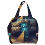 Mystic Blue Pyramid Art Boxy Hand Bag