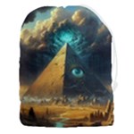 Mystic Blue Pyramid Art Drawstring Pouch (3XL)