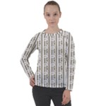 A White And Brown Striped Wallpaper With A Pattern Women s Long Sleeve Raglan T-Shirt